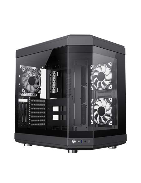 Carcasă PC Gamemax HYPE, Midi-Tower, Fără PSU, Negru