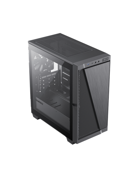 Carcasă PC Gamemax 6611, Midi-Tower, Fără PSU, Negru