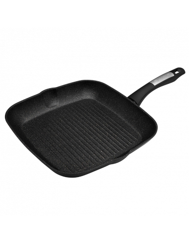 Tigaie-grill Polaris Monolit-28G, 28cm, Negru