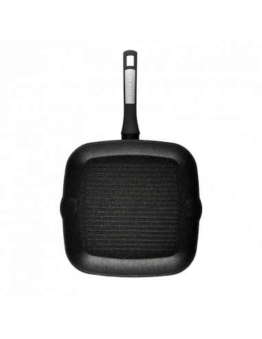 Tigaie-grill Polaris Monolit-28G, 28cm, Negru