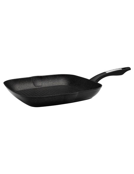 Tigaie-grill Polaris Monolit-28G, 28cm, Negru