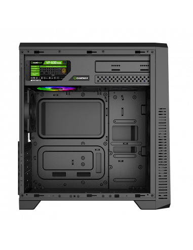 Компьютерный корпус Gamemax G561-BK, Midi-Tower, Без блока питания, Чёрный