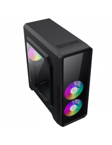 Компьютерный корпус Gamemax G561-BK, Midi-Tower, Без блока питания, Чёрный