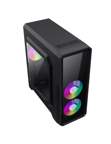 Carcasă PC Gamemax G561-BK, Midi-Tower, Fără PSU, Negru