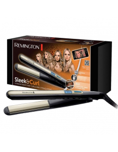 Placă de îndreptat părul Remington Sleek & Curl S6500, Negru | Auriu 2