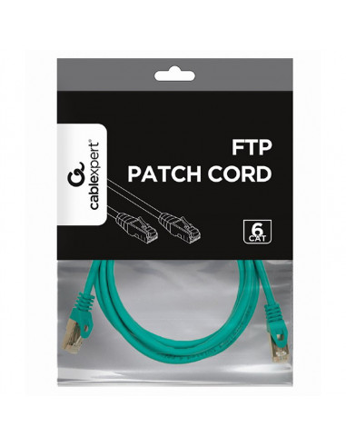 Патч-корд Cablexpert PP6-2M/G, Cat6 FTP , 2м, Зелёный