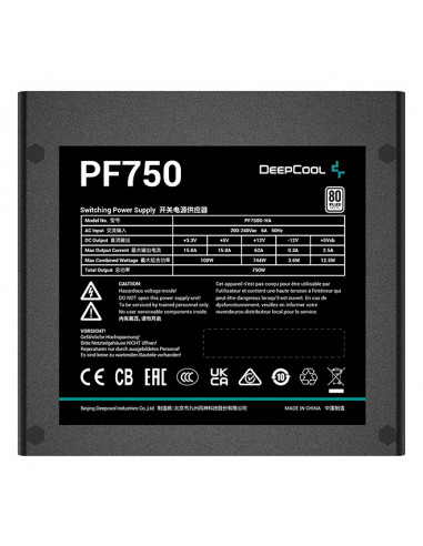Sursă Alimentare PC Deepcool PF750, 750W, ATX