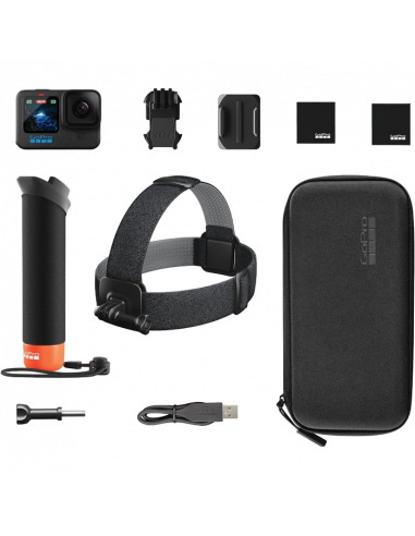 Экшн-камера GoPro Hero 12 + Enduro + Head Strap + Handler Floating, Чёрный