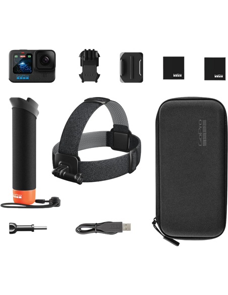 Экшн-камера GoPro Hero 12 + Enduro + Head Strap + Handler Floating, Чёрный Экшн-камера GoPro Hero 12 + Enduro + Head Strap + Handler Floating, Чёрный