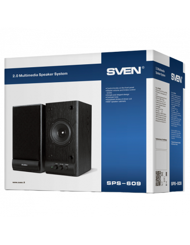 Компьютерные колонки 2.0 SVEN SPS-609, Вишнёвый