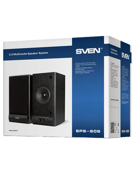 Boxe pentru calculator 2.0 SVEN SPS-609, Cireșe