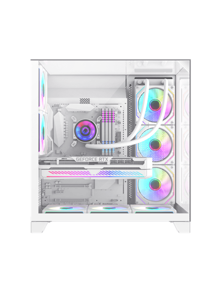 Carcasă PC Gamemax Infinity Plus, Midi-Tower, Fără PSU, Alb