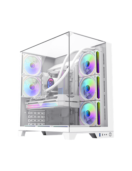 Carcasă PC Gamemax Infinity Plus, Midi-Tower, Fără PSU, Alb