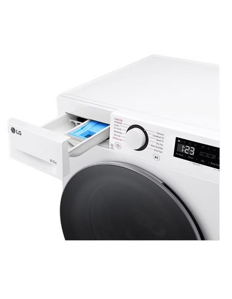 Mașină de spălat cu uscător LG F2DR508S1W, 8kg, Alb