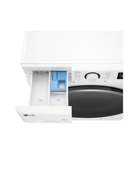 Mașină de spălat cu uscător LG F2DR508S1W, 8kg, Alb