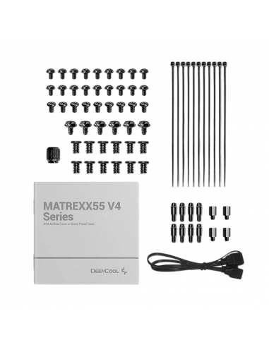 Компьютерный корпус Deepcool MATREXX 55 MESH V4, Midi-Tower, Без блока питания, Чёрный