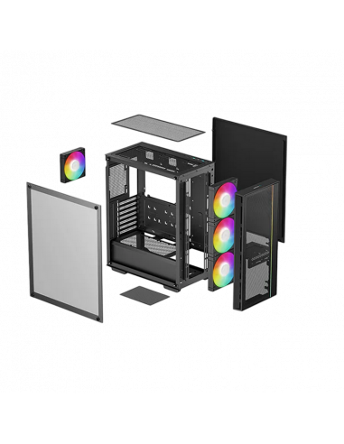 Компьютерный корпус Deepcool MATREXX 55 MESH V4, Midi-Tower, Без блока питания, Чёрный