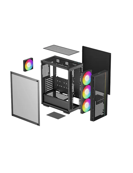 Компьютерный корпус Deepcool MATREXX 55 MESH V4, Midi-Tower, Без блока питания, Чёрный