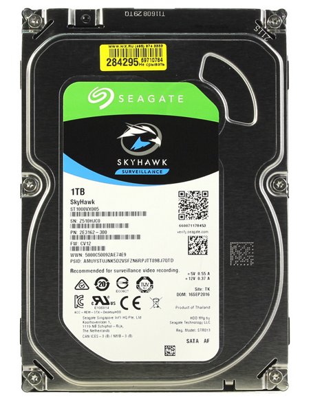 Жесткий диск Seagate SkyHawk, 3.5", 1 ТБ <ST1000VX005>