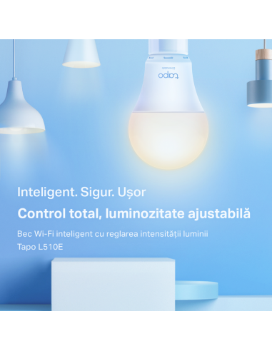 Умная лампочка TP-LINK Tapo L510E, A27, Теплый Белый