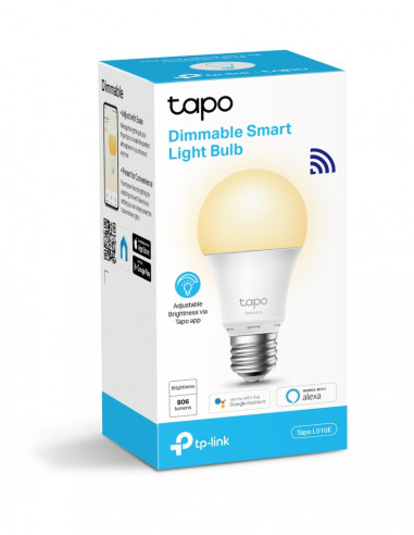 Bec inteligent TP-LINK Tapo L510E, A27, Alb Cald