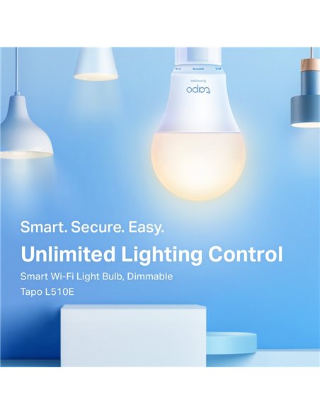 Bec inteligent TP-LINK Tapo L510E, A27, Alb Cald