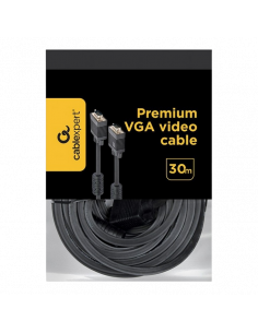 Cablu Video Cablexpert CC-PPVGA-30M-B, VGA D-Sub (M) - VGA D-Sub (M), 30m, Negru 2