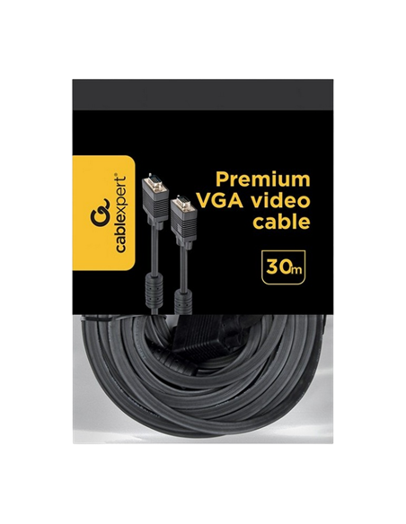 Cablu Video Cablexpert CC-PPVGA-30M-B, VGA D-Sub (M) - VGA D-Sub (M), 30m, Negru