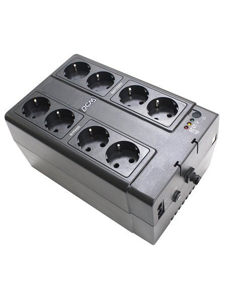 Источник бесперебойного питания PCM CUB-650E, Не в сети, 650VA, Башня Источник бесперебойного питания PCM CUB-650E, Не в сети, 650VA, Башня