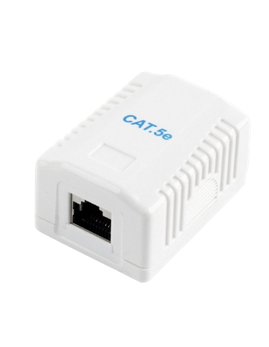 Priză pentru montare pe perete Cablexpert NCAC-1F5E-01, Alb