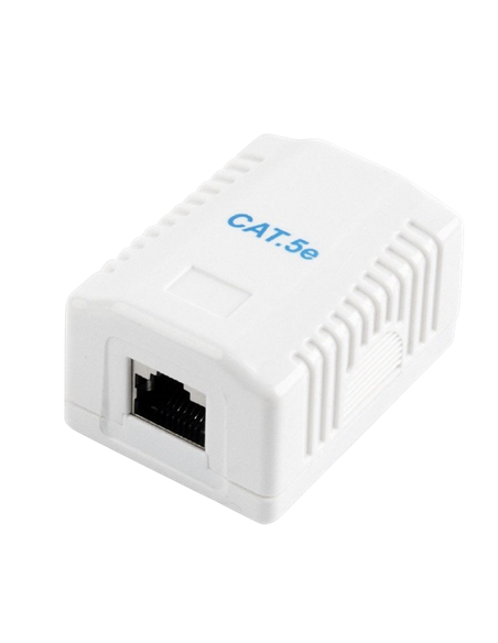 Priză pentru montare pe perete Cablexpert NCAC-1F5E-01, Alb