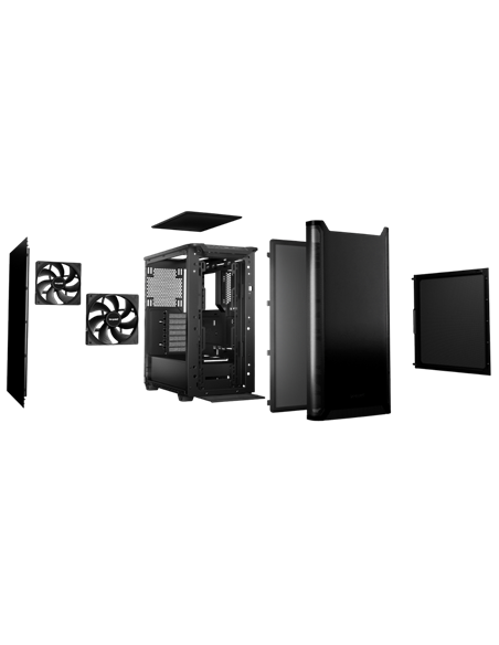 Компьютерный корпус be quiet! Pure Base 501, Midi-Tower, Без блока питания, Чёрный Компьютерный корпус be quiet! Pure Base 501, Midi-Tower, Без блока питания, Чёрный