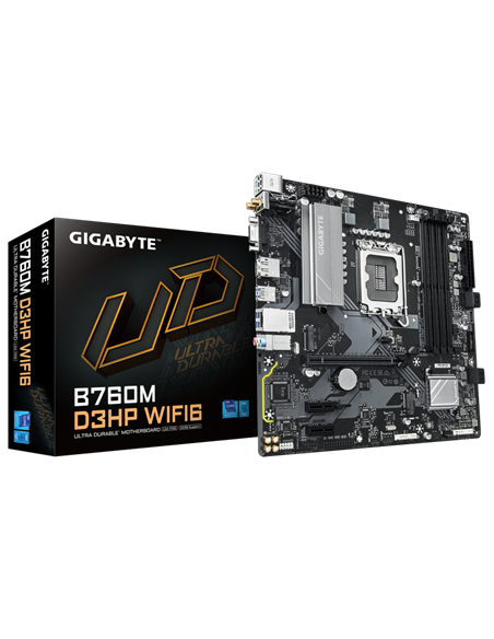 Материнская плата Gigabyte B760M D3HP WIFI6, LGA1700, Intel B760, Micro-ATX