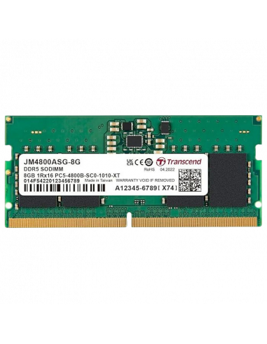 Memorie RAM Transcend JM4800ASG-8G, DDR5 SDRAM, 4800 MHz, 8GB, JM4800ASG-8G