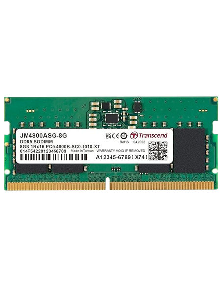 Memorie RAM Transcend JM4800ASG-8G, DDR5 SDRAM, 4800 MHz, 8GB, JM4800ASG-8G