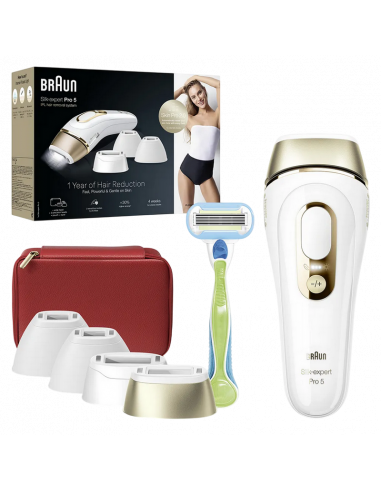 Fotoepilator Braun Silk-expert Pro 5 PL5382, Alb | Auriu