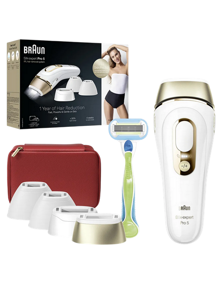 Fotoepilator Braun Silk-expert Pro 5 PL5382, Alb | Auriu
