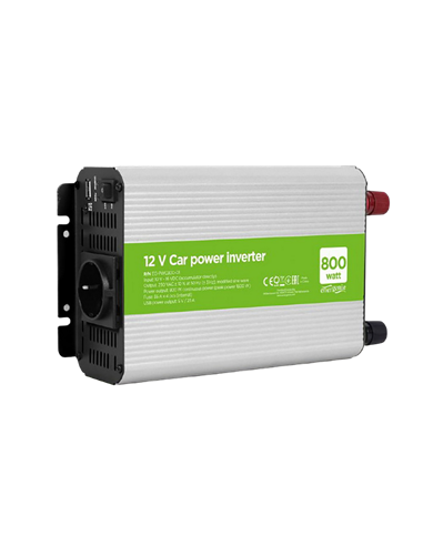 Invertor Auto Energenie EG-PWC800-01, 800W, Argintiu