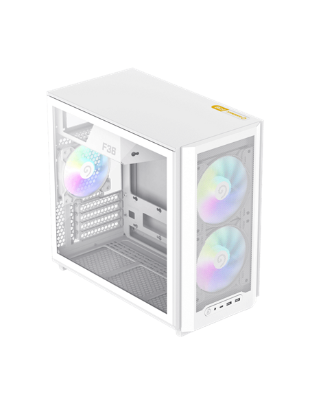 Carcasă PC Gamemax F36 WH, Mini-Tower, Fără PSU, Alb