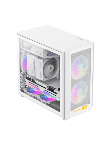 Carcasă PC Gamemax F36 WH, Mini-Tower, Fără PSU, Alb