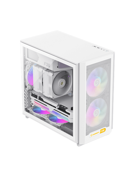 Carcasă PC Gamemax F36 WH, Mini-Tower, Fără PSU, Alb