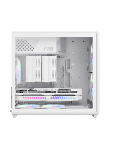 Carcasă PC Gamemax F36 WH, Mini-Tower, Fără PSU, Alb