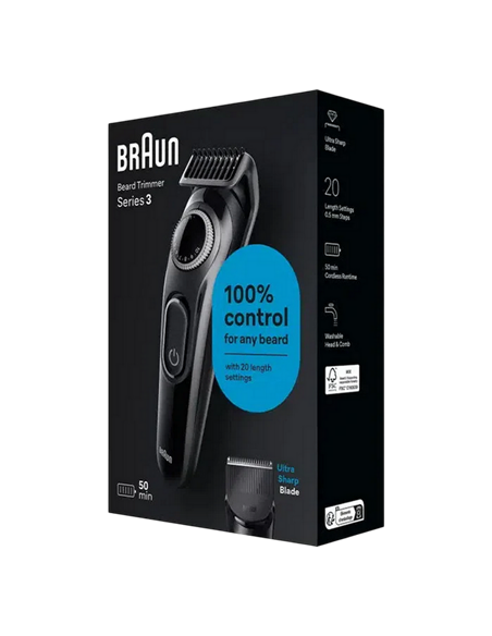 Trimmer pentru bărbați Braun BT3400, Gri