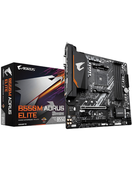 Placă de bază Gigabyte B550M AORUS ELITE, AM4, AMD B550, Micro-ATX