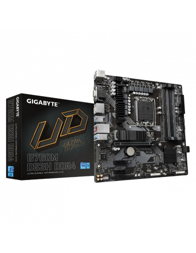 Placă de bază Gigabyte B760M DS3H DDR4, LGA1700, Intel B760, Micro-ATX