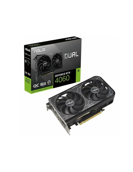 Видеокарта ASUS DUAL-RTX4060-O8G-V2, 8GB GDDR6 128бит Видеокарта ASUS DUAL-RTX4060-O8G-V2, 8GB GDDR6 128бит