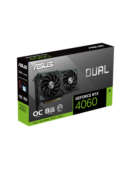 Видеокарта ASUS DUAL-RTX4060-O8G-V2, 8GB GDDR6 128бит Видеокарта ASUS DUAL-RTX4060-O8G-V2, 8GB GDDR6 128бит