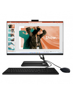 Моноблок Lenovo IdeaCentre 3 27ALC6, 27", AMD Ryzen 5 7430U, 16Гб/512Гб, Без ОС, Чёрный