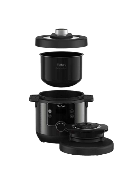 Aparat de gătit multifuncțional sub presiune Tefal CY778830, Negru | Oțel inoxidabil