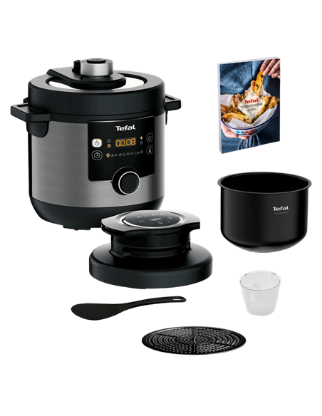 Aparat de gătit multifuncțional sub presiune Tefal CY778830, Negru | Oțel inoxidabil